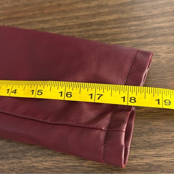 ❤️ Vero Moda Deep Red Faux Leather Jacket Size S - Picture 9 of 9